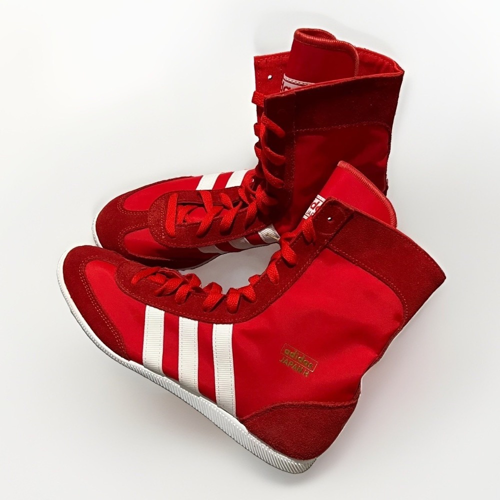 Adidas Originals Japan H Womens Red Cloud White High-Top Boxing Sneaker Size 7